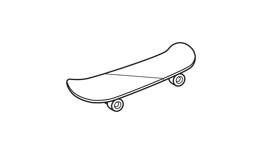 How to draw a Skateboard