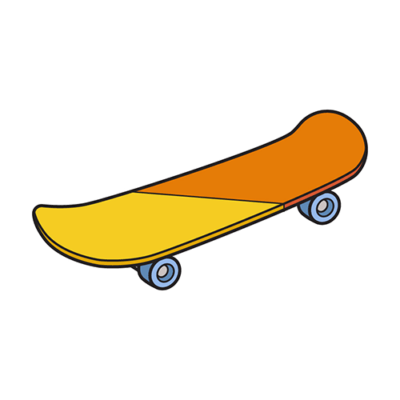 How to draw a Skateboard